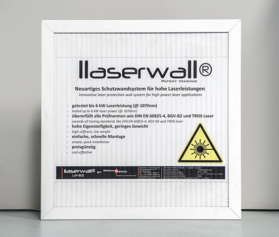 Laser protection cabin Laser Center laserwall